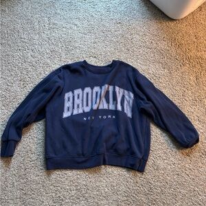 Altar'd State Navy Brooklyn Sweatshirt
